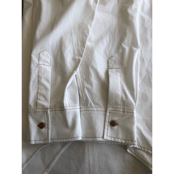 Re/Done White Oversized Contrast Stitching Cotton Buttondown Shirt - M - Picture 7 of 9